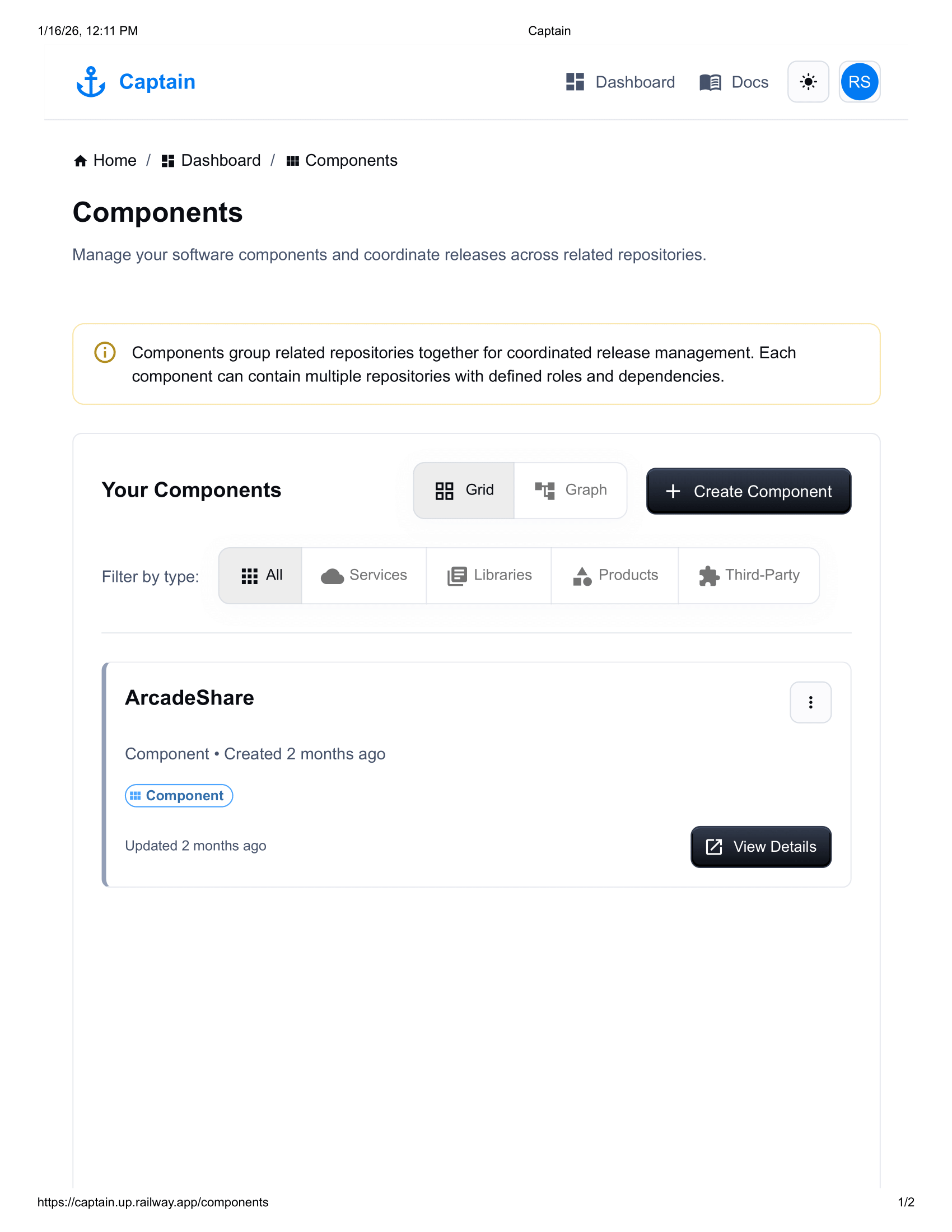 Components Page